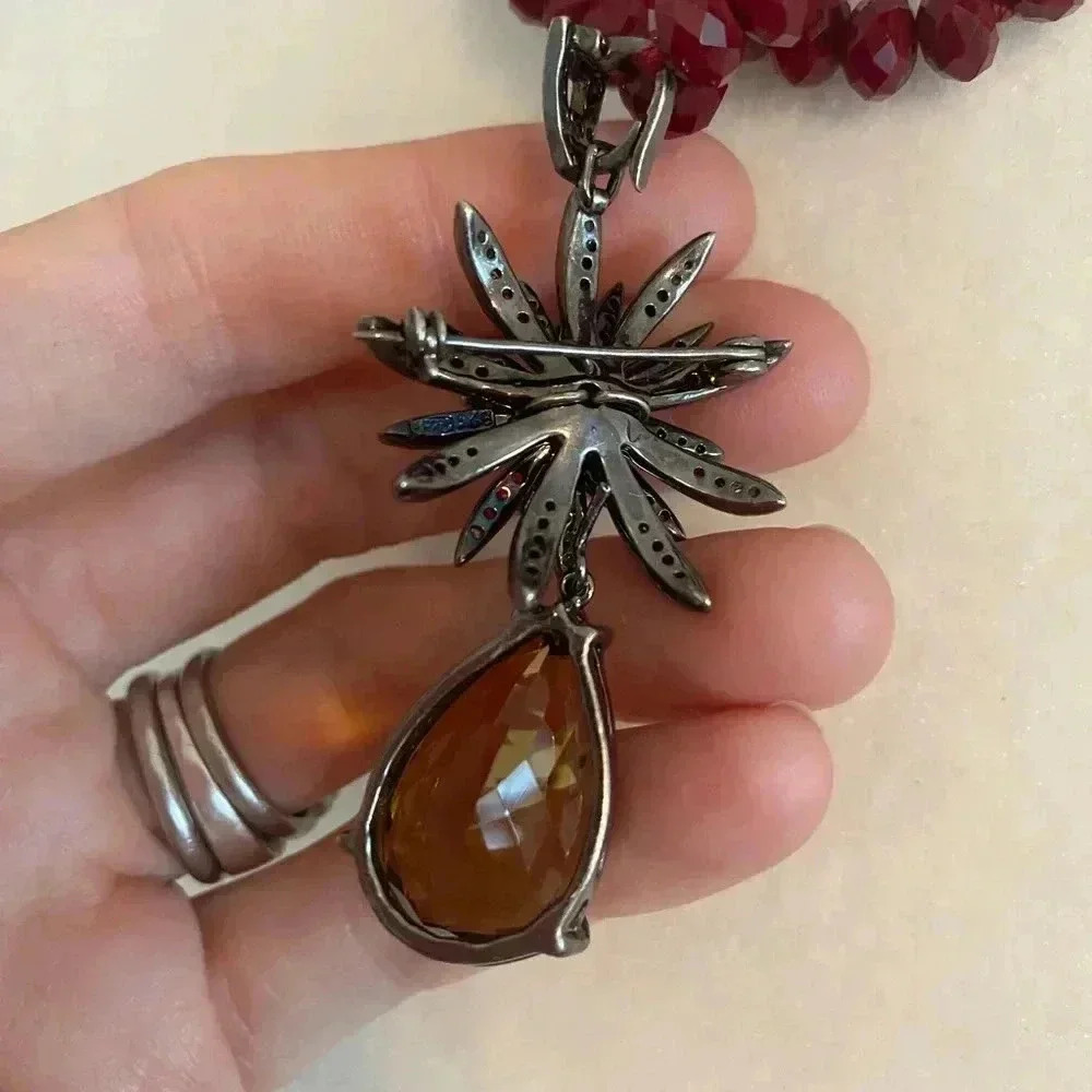 High End Short Beaded Double String Necklace - image 3